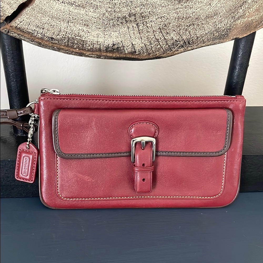 Coach Elegant Red Leather Wristlet